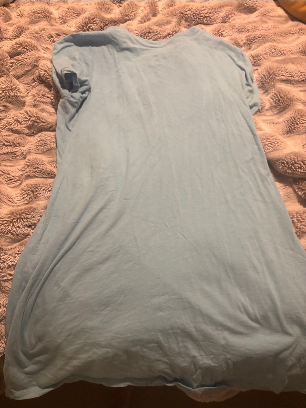 Old Navy Light Blue Basic Tee Dress - Medium Tall